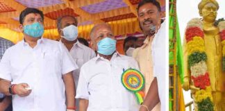 தமிழ் தாத்தா வ.உ.சிதம்பரம் பிள்ளையின் சிலையை மதுரையில் திறந்து வைத்தார்த்தமிழக நிதியமைச்சர் தியாகராஜன்